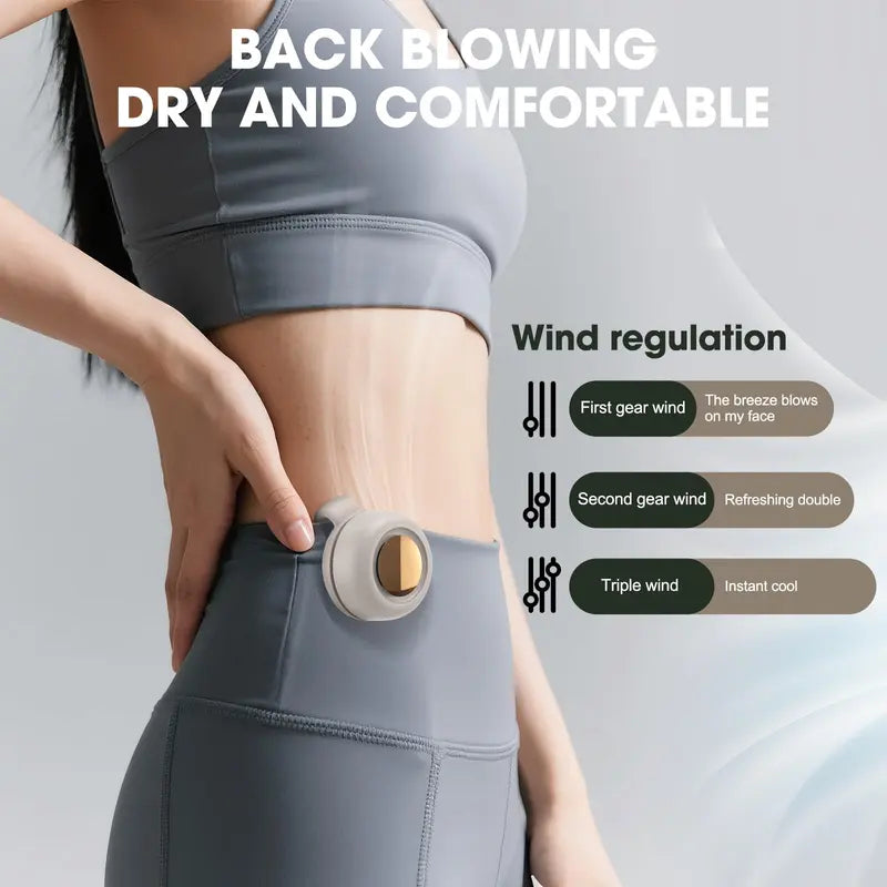KAVIUR Air Clip wearable fan attached at the waist