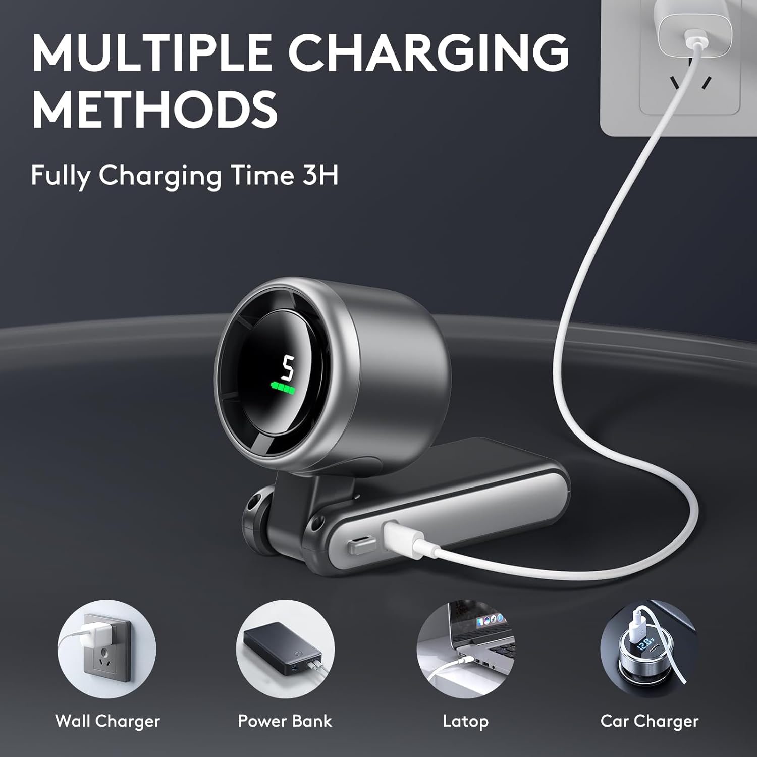 KAVIUR Air USB-C charging and power connection options