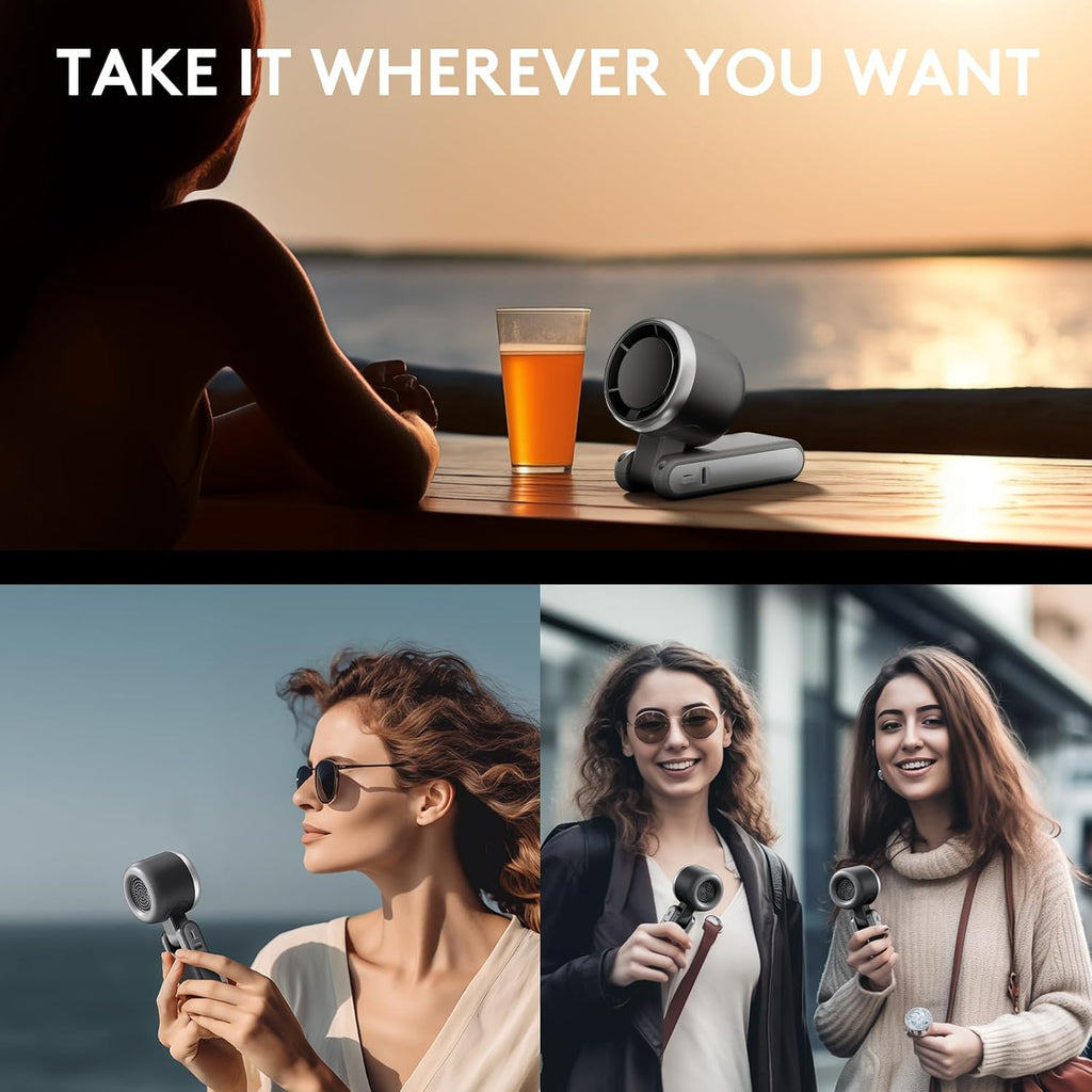 KAVIUR Air foldable travel fan used during commuting and outdoor travel