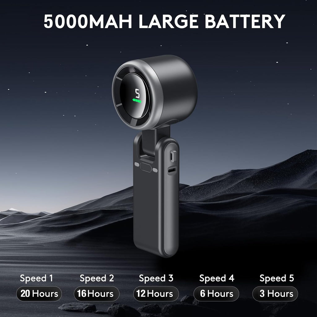 KAVIUR Air 5000mAh battery capacity for extended portable cooling
